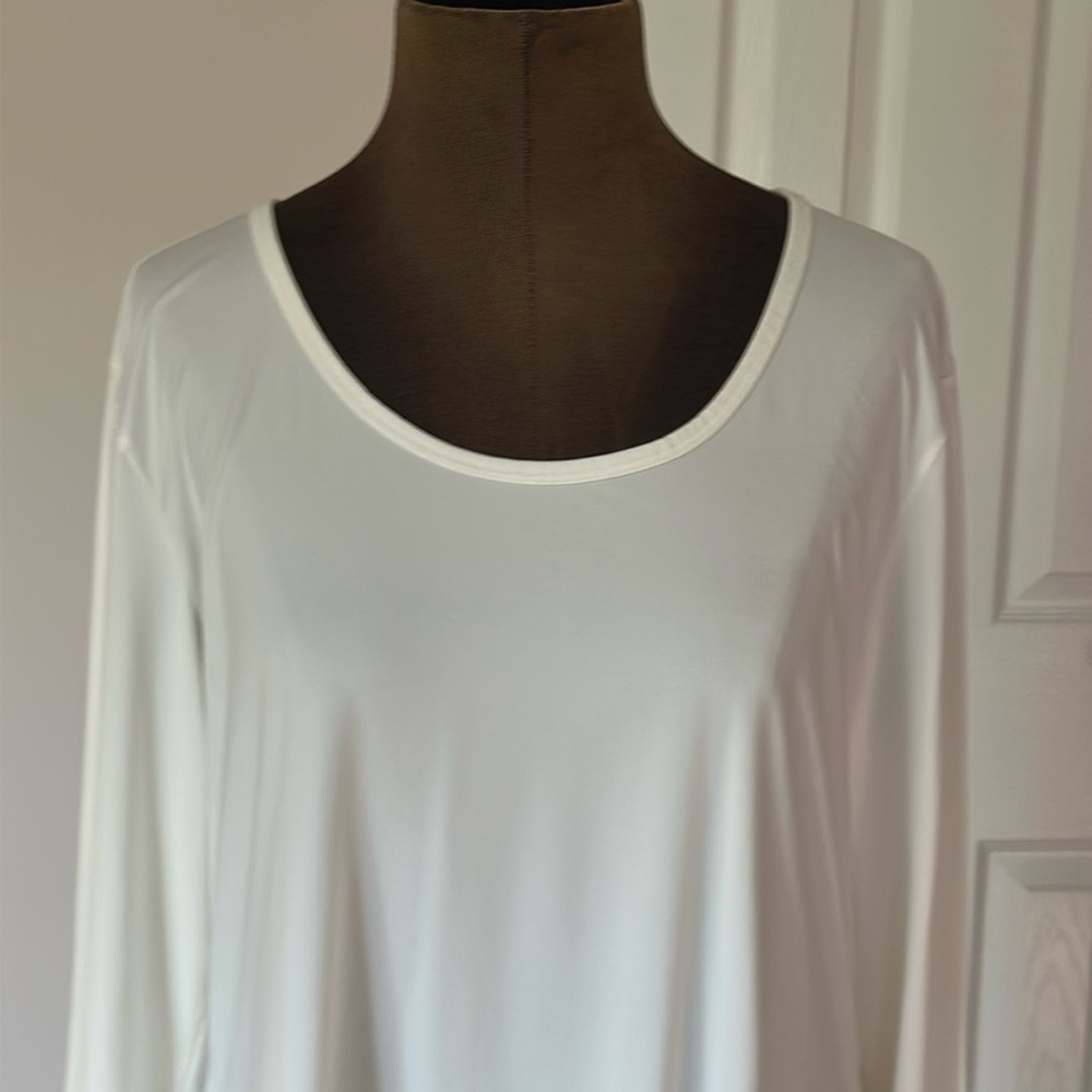 ATHLETA Unstinkable UPF Wicking Long Sleeve White Activewear Shirt size XL - Picture 2 of 9
